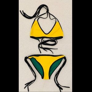 LAST CHANCE 🚀 Colorship Reversible Bikini in Yellow/Green S